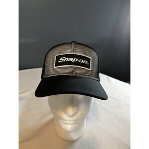 Snap-on Tools NEW Black & White Mesh Back Snapback Hat Cap